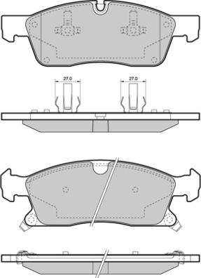 E.T.F. 12-1460 - Комплект спирачно феродо, дискови спирачки vvparts.bg