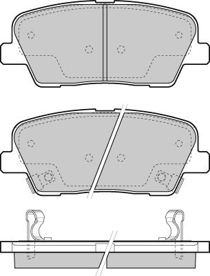 Ssangyong 48413381B0 - Комплект спирачно феродо, дискови спирачки vvparts.bg