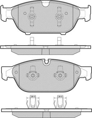E.T.F. 12-1476 - Комплект спирачно феродо, дискови спирачки vvparts.bg
