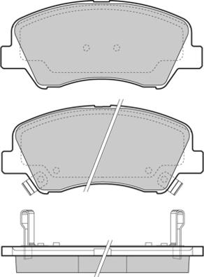 E.T.F. 12-1470 - Комплект спирачно феродо, дискови спирачки vvparts.bg