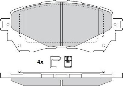 MAZDA G4YA-33-8Z - Комплект спирачно феродо, дискови спирачки vvparts.bg