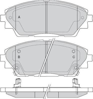 Triscan 414-4446 - Комплект спирачно феродо, дискови спирачки vvparts.bg