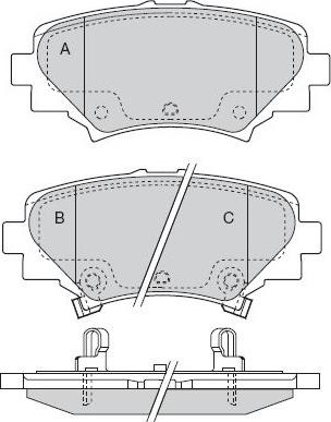 E.T.F. 12-1557 - Комплект спирачно феродо, дискови спирачки vvparts.bg