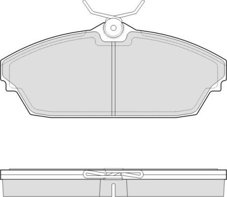 E.T.F. 12-1505 - Комплект спирачно феродо, дискови спирачки vvparts.bg
