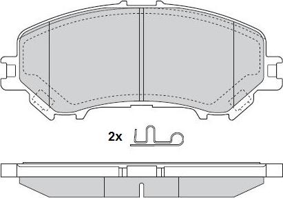 AYD 05P2151 - Комплект спирачно феродо, дискови спирачки vvparts.bg