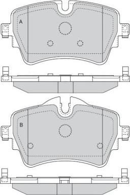 E.T.F. 12-1583 - Комплект спирачно феродо, дискови спирачки vvparts.bg
