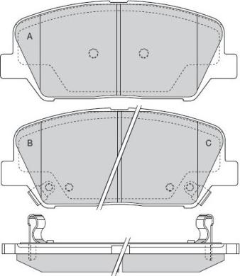 Lucas Diesel GDB3621 - Комплект спирачно феродо, дискови спирачки vvparts.bg