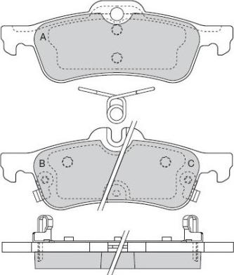 E.T.F. 12-1528 - Комплект спирачно феродо, дискови спирачки vvparts.bg
