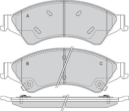 Magneti Marelli 323700047900 - Комплект спирачно феродо, дискови спирачки vvparts.bg