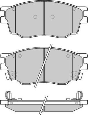 E.T.F. 12-1092 - Комплект спирачно феродо, дискови спирачки vvparts.bg