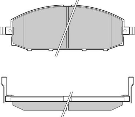 E.T.F. 12-1007 - Комплект спирачно феродо, дискови спирачки vvparts.bg