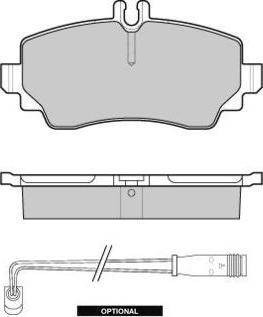 ACDelco AC702281D - Комплект спирачно феродо, дискови спирачки vvparts.bg