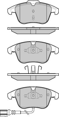 MOPROD MBP1650 - Комплект спирачно феродо, дискови спирачки vvparts.bg