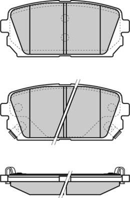 Ashika 51K10 - Комплект спирачно феродо, дискови спирачки vvparts.bg