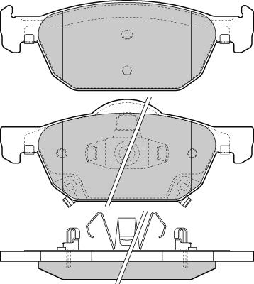 E.T.F. 12-1369 - Комплект спирачно феродо, дискови спирачки vvparts.bg