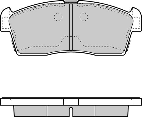 BOSCH BP1695 - Комплект спирачно феродо, дискови спирачки vvparts.bg