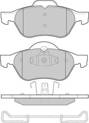 E.T.F. 12-1264 - Комплект спирачно феродо, дискови спирачки vvparts.bg