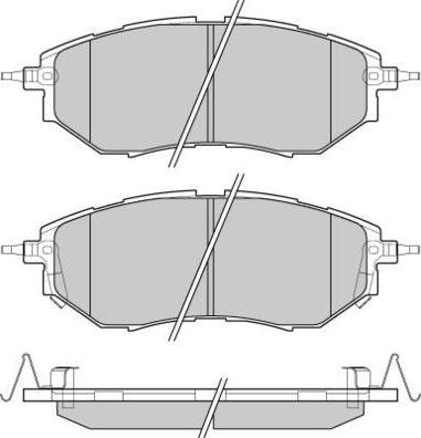 E.T.F. 12-1211 - Комплект спирачно феродо, дискови спирачки vvparts.bg