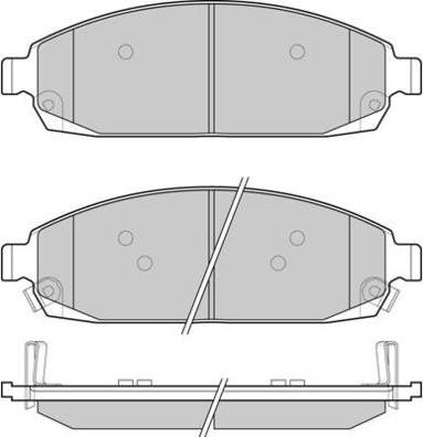 E.T.F. 12-1238 - Комплект спирачно феродо, дискови спирачки vvparts.bg