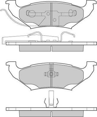 E.T.F. 12-1223 - Комплект спирачно феродо, дискови спирачки vvparts.bg