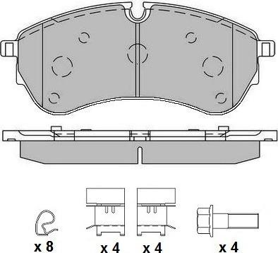 GMC 2214701 - Комплект спирачно феродо, дискови спирачки vvparts.bg