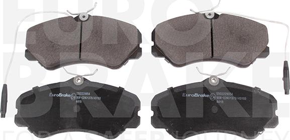 Eurobrake 5502229954 - Комплект спирачно феродо, дискови спирачки vvparts.bg