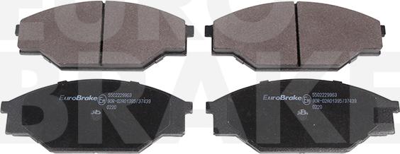 Eurobrake 5502229963 - Комплект спирачно феродо, дискови спирачки vvparts.bg