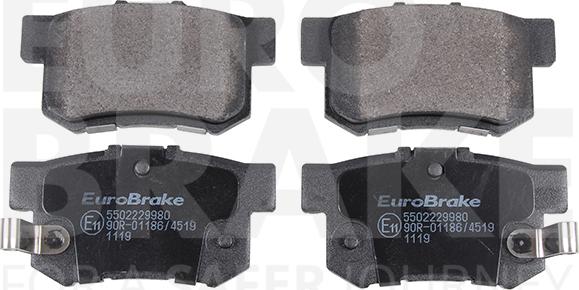 Eurobrake 5502229980 - Комплект спирачно феродо, дискови спирачки vvparts.bg