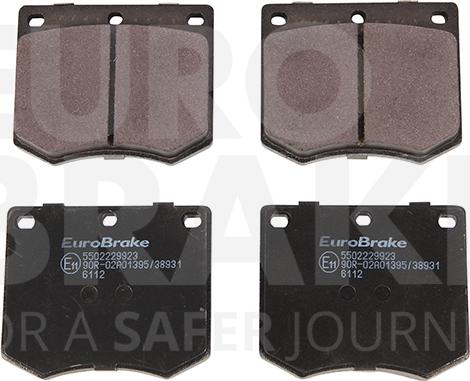 Eurobrake 5502229923 - Комплект спирачно феродо, дискови спирачки vvparts.bg