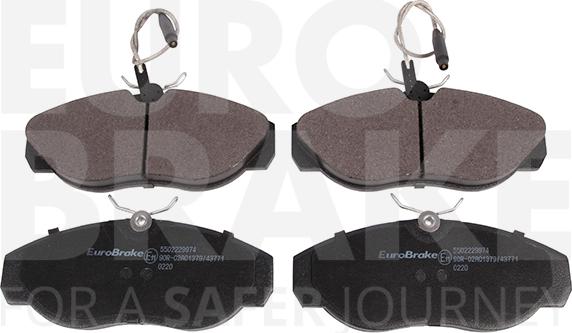 Eurobrake 5502229974 - Комплект спирачно феродо, дискови спирачки vvparts.bg