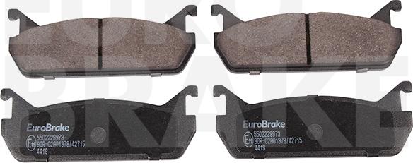 Eurobrake 5502229973 - Комплект спирачно феродо, дискови спирачки vvparts.bg