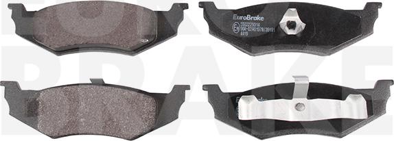 Eurobrake 5502229314 - Комплект спирачно феродо, дискови спирачки vvparts.bg