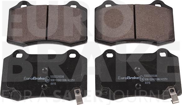 Eurobrake 5502229339 - Комплект спирачно феродо, дискови спирачки vvparts.bg