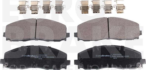 Eurobrake 5502229331 - Комплект спирачно феродо, дискови спирачки vvparts.bg