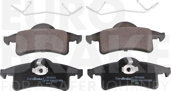 Eurobrake 5502229323 - Комплект спирачно феродо, дискови спирачки vvparts.bg