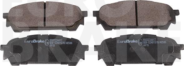 Eurobrake 5502224417 - Комплект спирачно феродо, дискови спирачки vvparts.bg