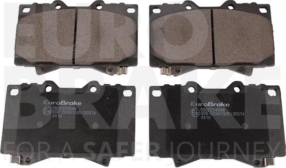 Eurobrake 5502224548 - Комплект спирачно феродо, дискови спирачки vvparts.bg