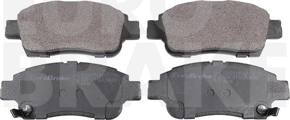 Eurobrake 5502224547 - Комплект спирачно феродо, дискови спирачки vvparts.bg