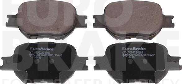 Eurobrake 5502224567 - Комплект спирачно феродо, дискови спирачки vvparts.bg