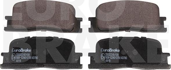 Eurobrake 55022245109 - Комплект спирачно феродо, дискови спирачки vvparts.bg