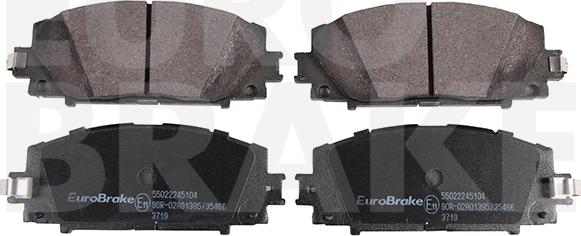 Eurobrake 55022245104 - Комплект спирачно феродо, дискови спирачки vvparts.bg