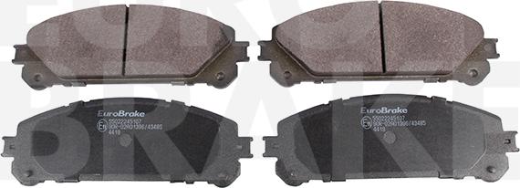 Eurobrake 55022245107 - Комплект спирачно феродо, дискови спирачки vvparts.bg