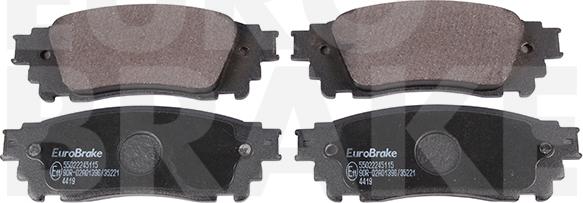 Eurobrake 55022245115 - Комплект спирачно феродо, дискови спирачки vvparts.bg