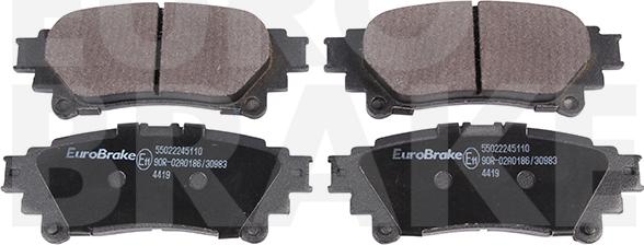 Eurobrake 55022245110 - Комплект спирачно феродо, дискови спирачки vvparts.bg