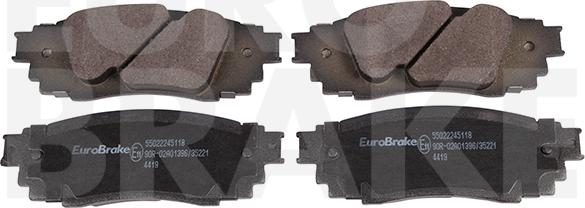 Eurobrake 55022245118 - Комплект спирачно феродо, дискови спирачки vvparts.bg