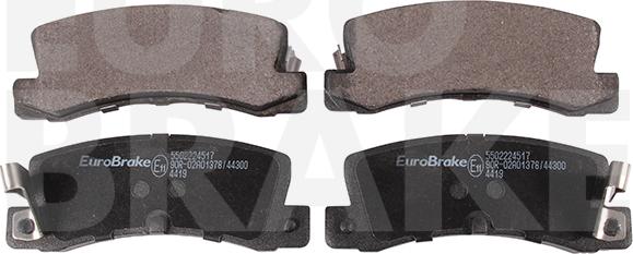 Eurobrake 5502224517 - Комплект спирачно феродо, дискови спирачки vvparts.bg