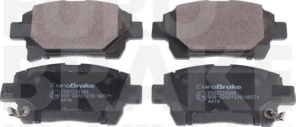 Eurobrake 5502224588 - Комплект спирачно феродо, дискови спирачки vvparts.bg