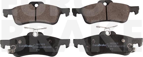 Eurobrake 5502224579 - Комплект спирачно феродо, дискови спирачки vvparts.bg