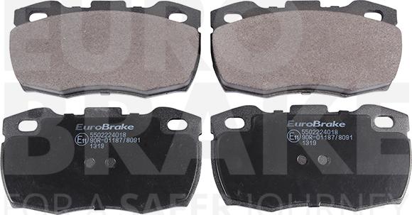 Eurobrake 5502224018 - Комплект спирачно феродо, дискови спирачки vvparts.bg