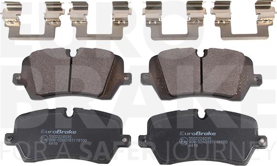 Eurobrake 5502224035 - Комплект спирачно феродо, дискови спирачки vvparts.bg